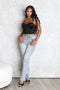 Better Attitude Rhinestone Straight Jeans